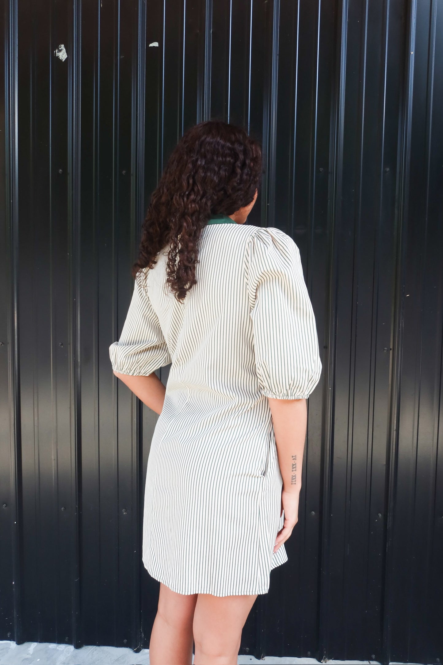 Gia Green Striped Dress