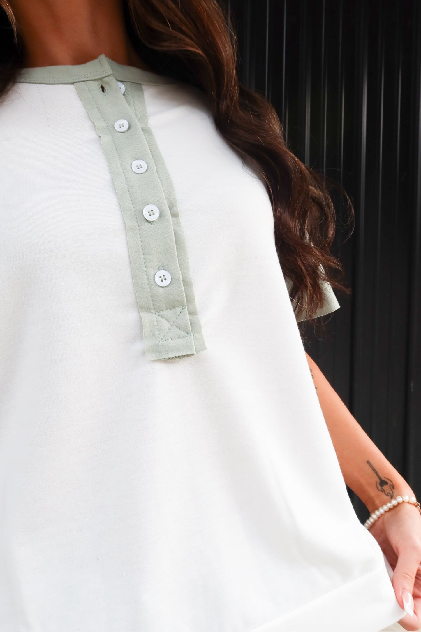 Gracie Green Half Sleeve Shirt