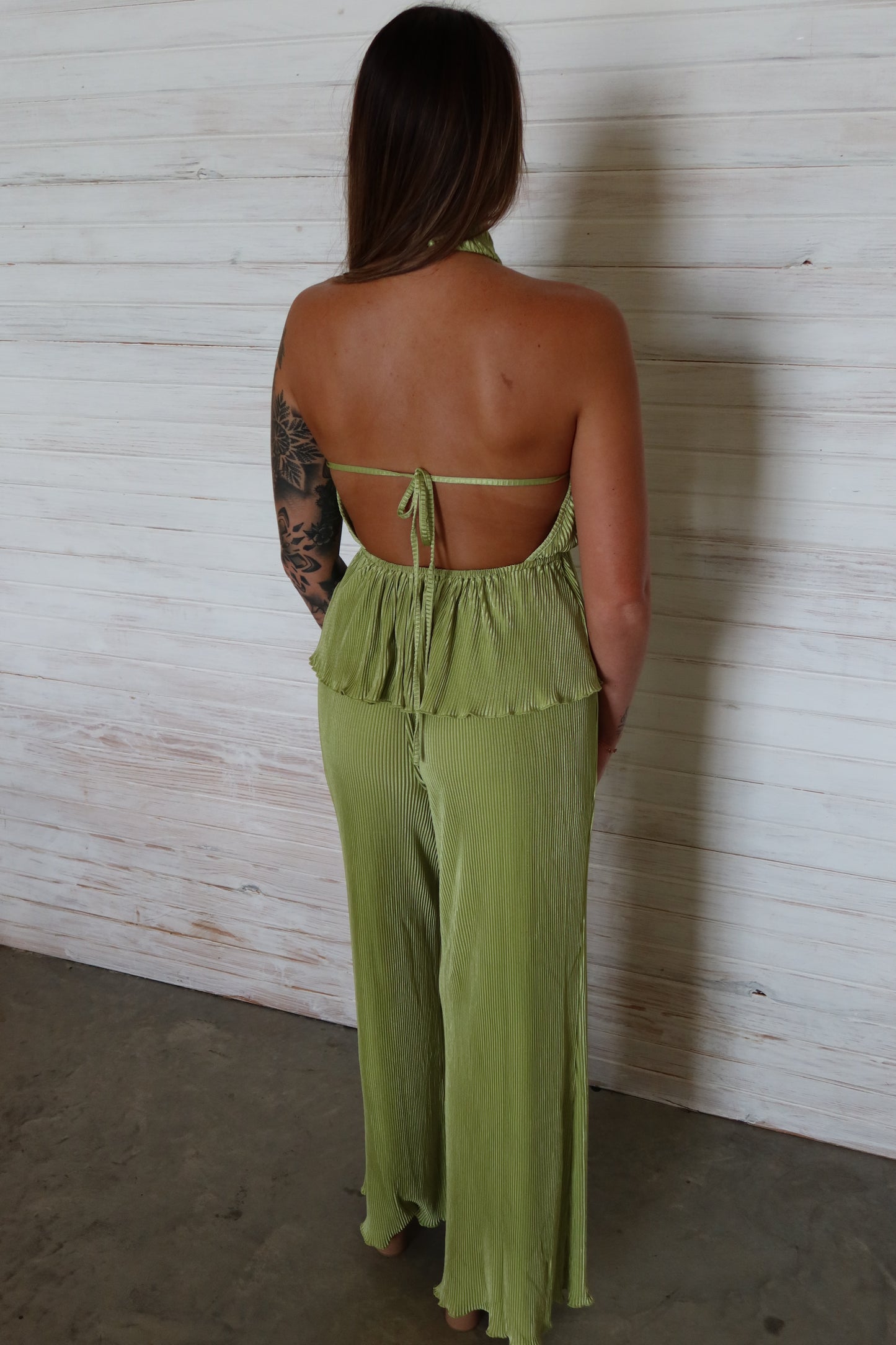 Taylor Halter Tank & Wide Leg Pants Set