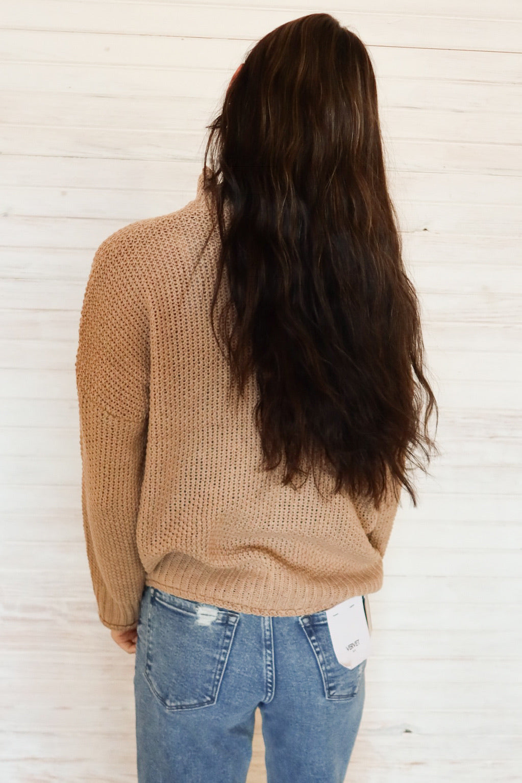 Katie Khaki Thick Thread Sweater