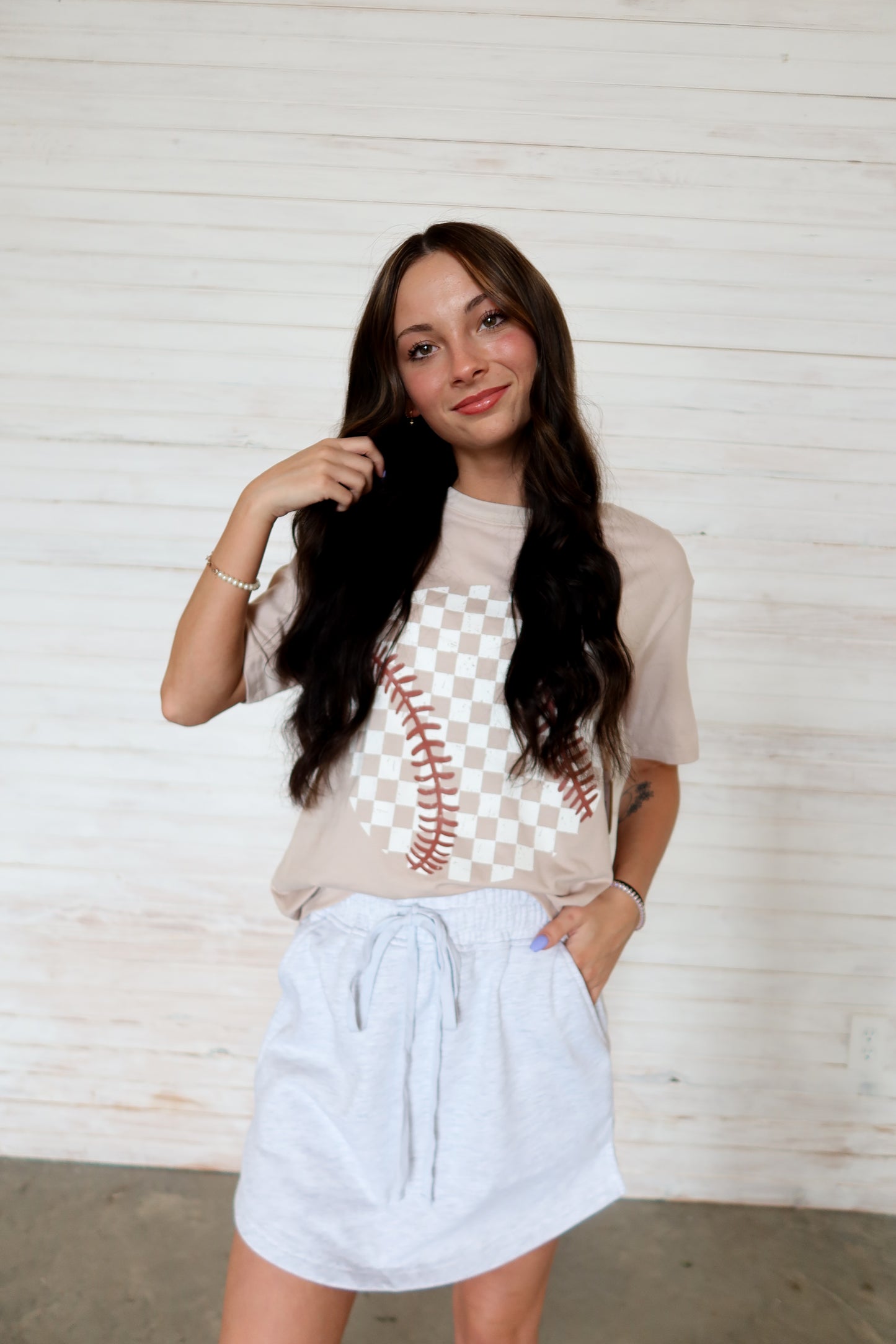 Cotton Drawstring Skort