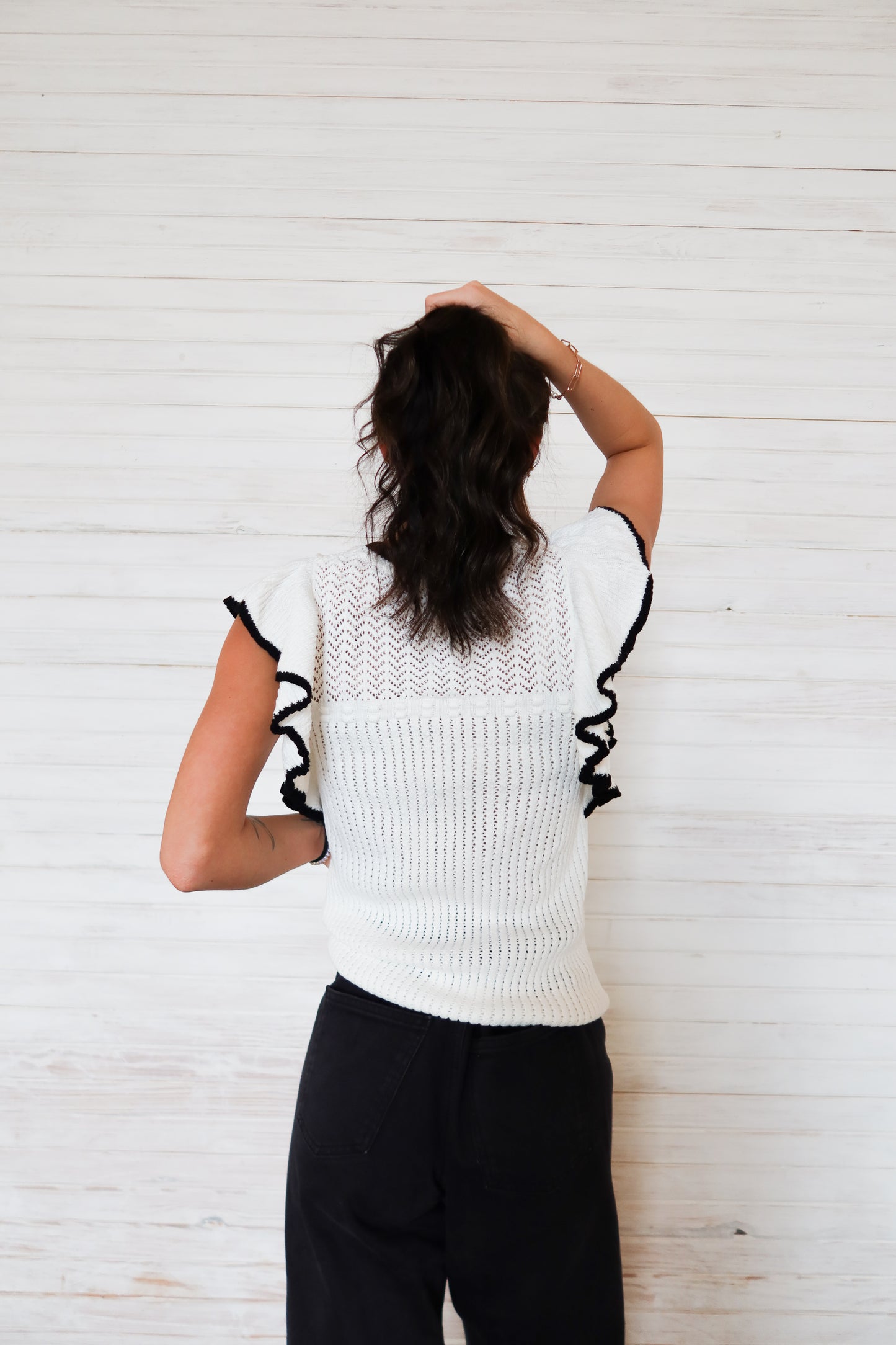 Cathy Crochet Eyelet Tank Top