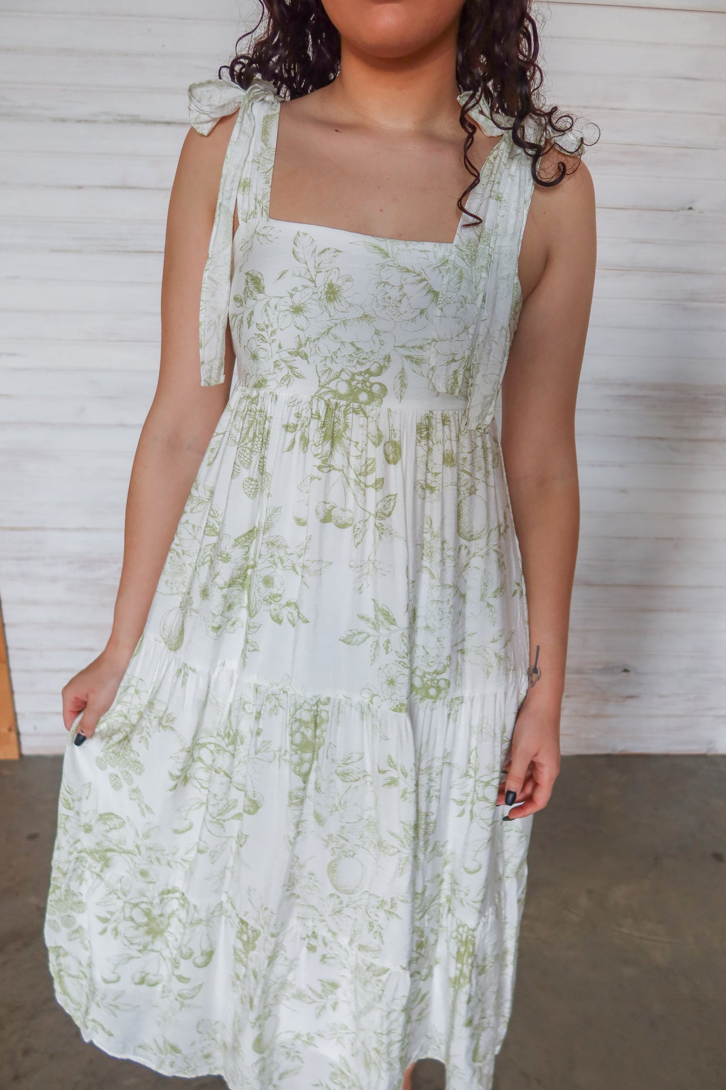 Floral Tiered Midi Dress