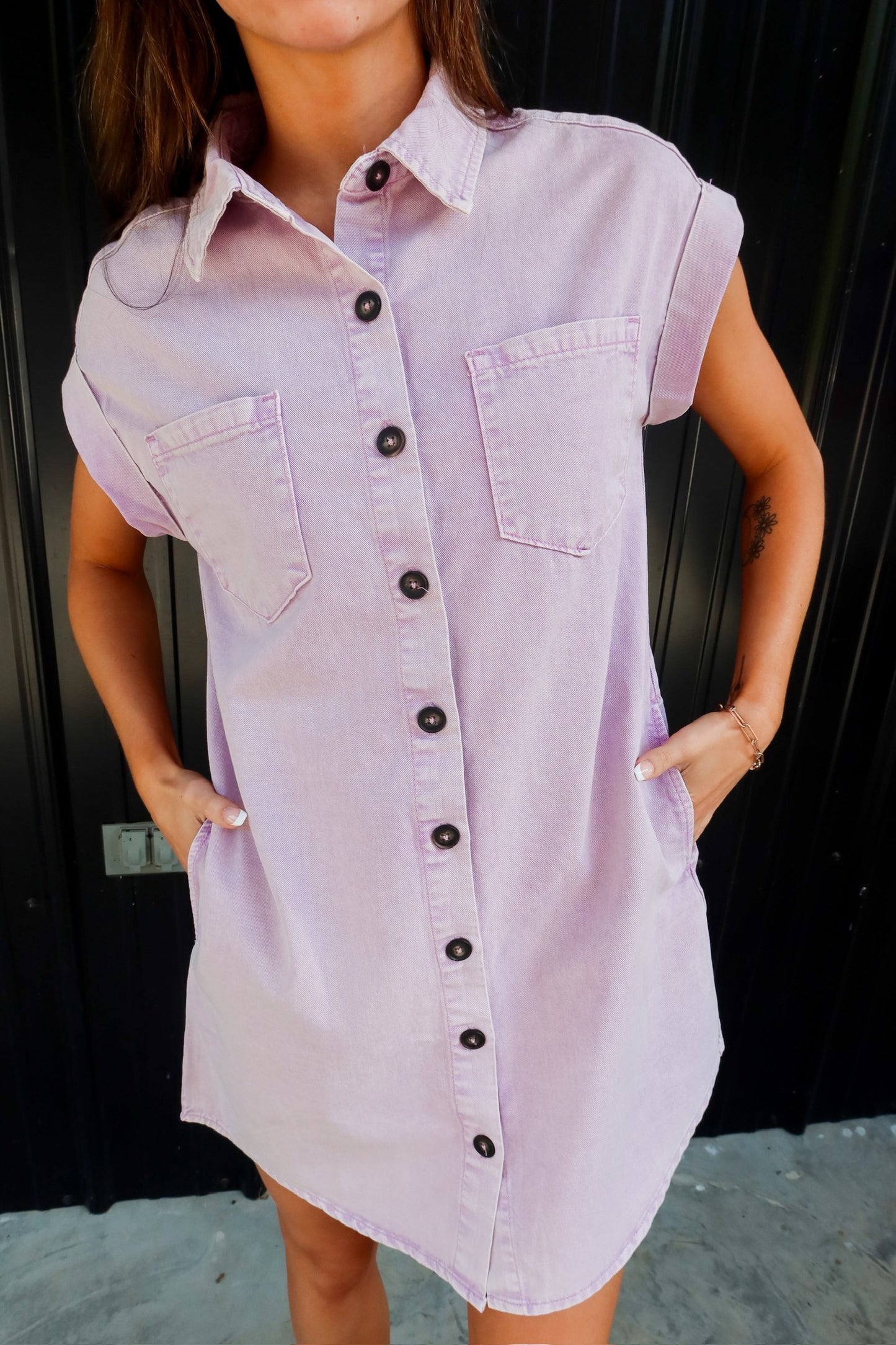 Piper Purple Denim Dress