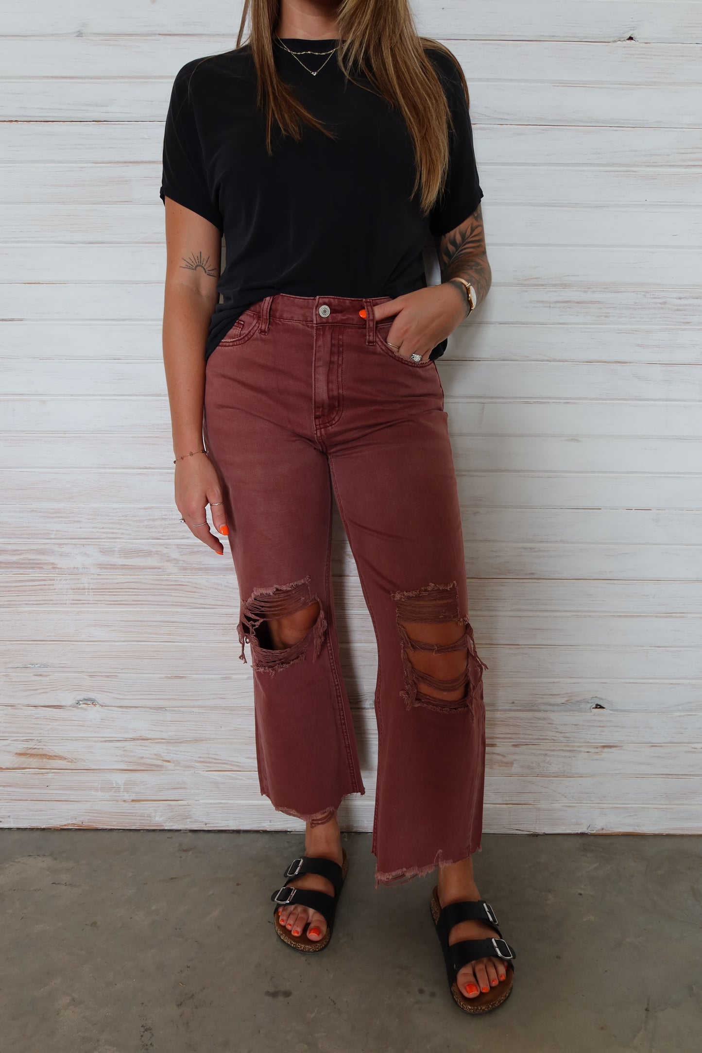 Vervet- 90's Vintage Super High Rise Crop Flare Jeans