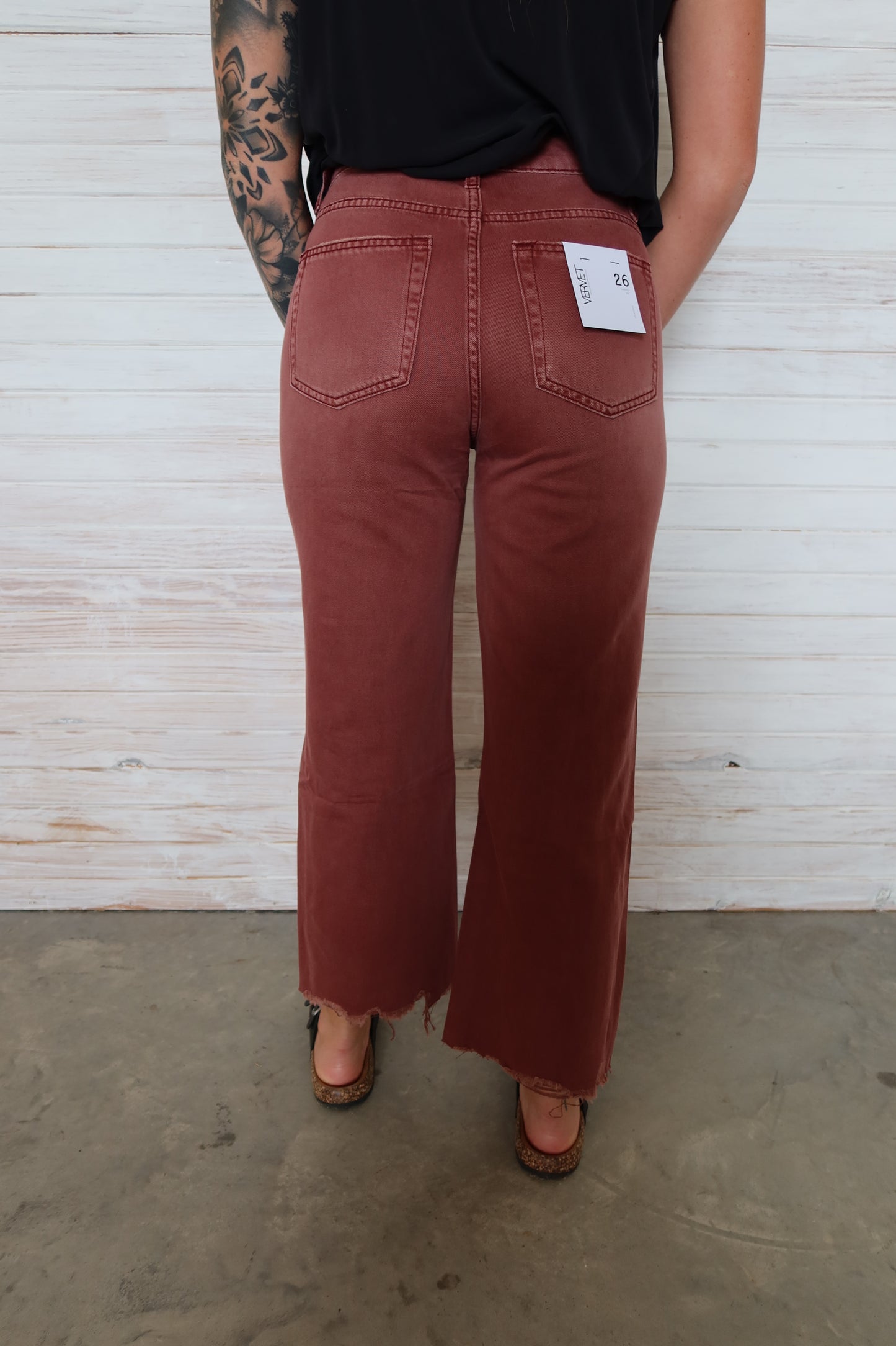 Vervet- 90's Vintage Super High Rise Crop Flare Jeans